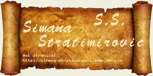 Simana Stratimirović vizit kartica